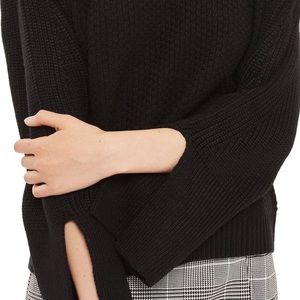 NWT TOPSHOP Wide Sleeve Sweater, Black, Size 4